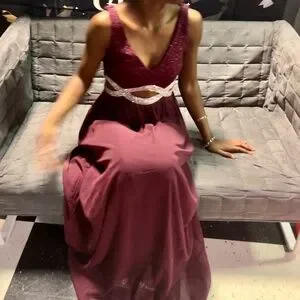 Burgundy red dress